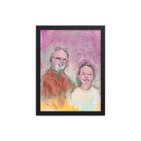 Wes- Portrait of Parents Framed Art Print