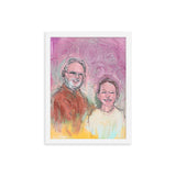 Wes- Portrait of Parents Framed Art Print